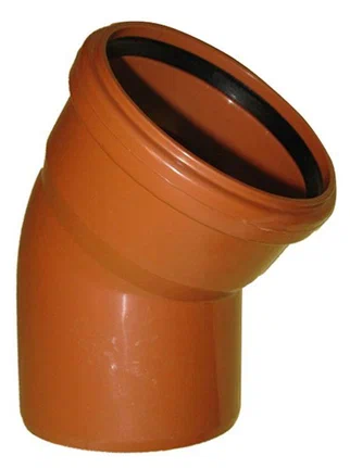 Отвод VALFEX PP-B Дн110х30° для наружной канализации (рыжий)