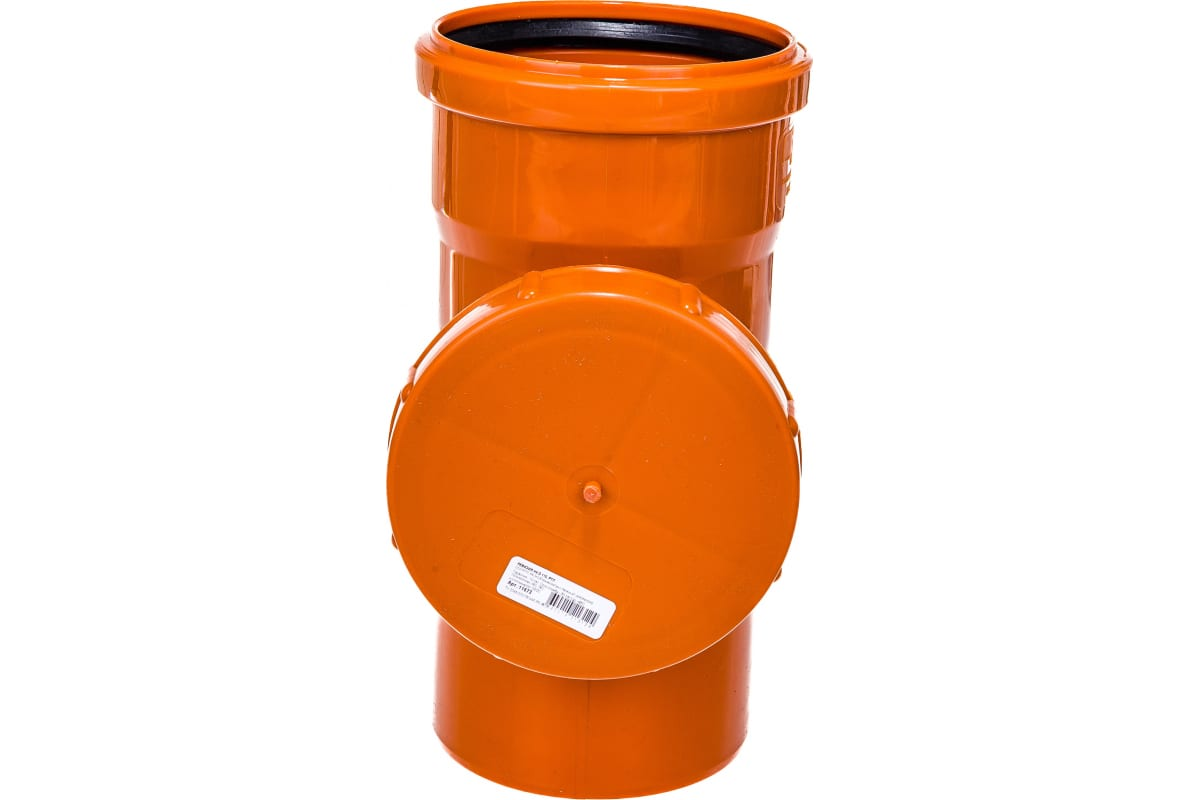 Ревизия РосТурПласт PP-B Дн110 с крышкой для наружной канализации (рыжий)