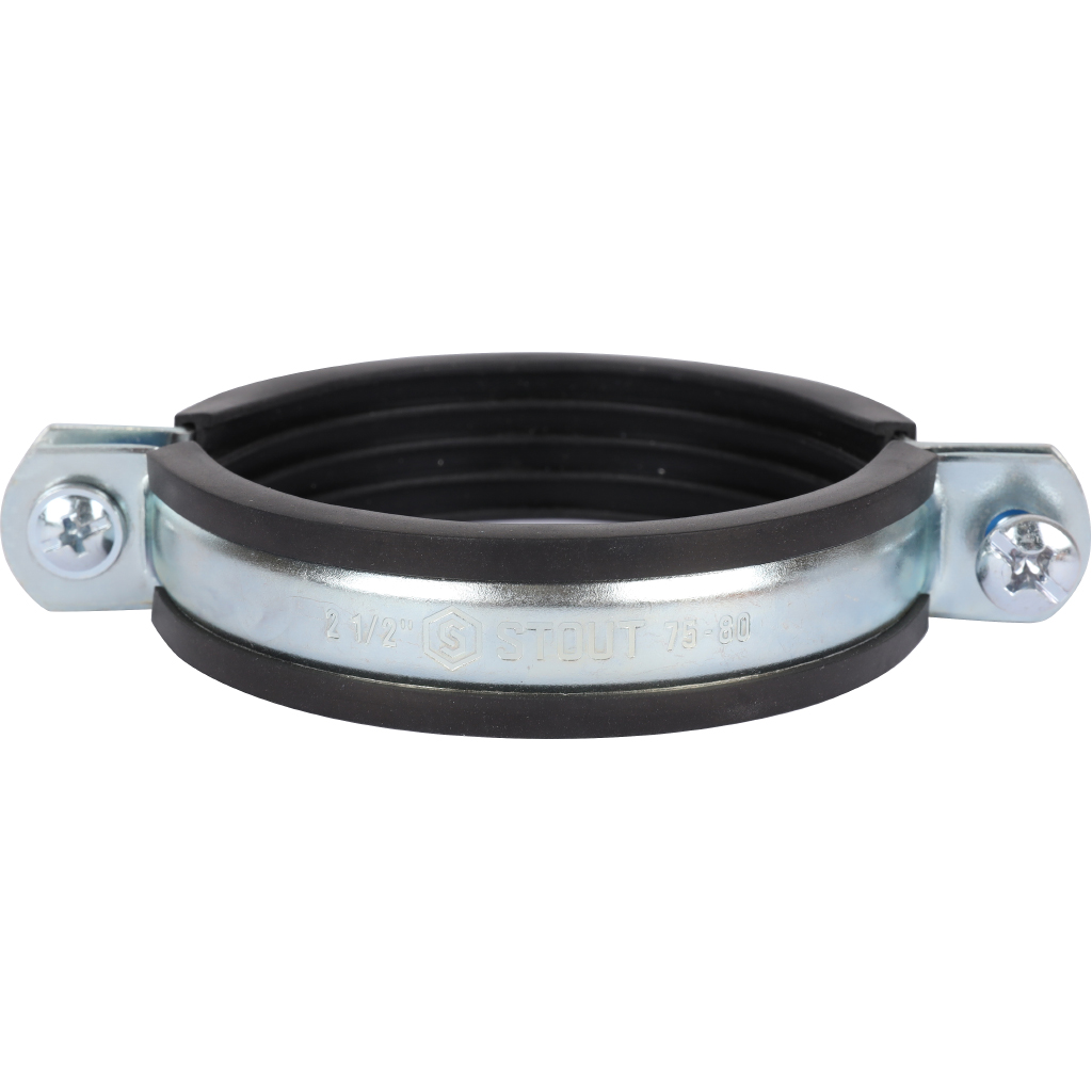 Хомут STOUT 2 1/2" (75-80) для труб с гайкой