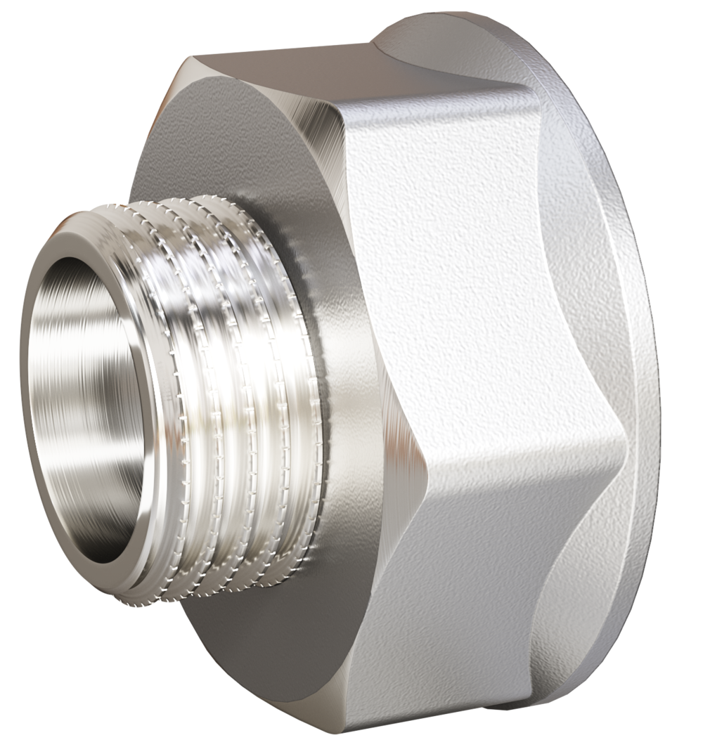 Переход LD Ду15х10 (1/2"х3/8") ВР/НР с ребордой никель