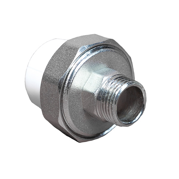 Муфта комбинированная разъёмная (американка) VALFEX PP-R Dn20х1" НР (белый)