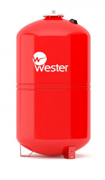 Расширительный бак Wester WRV 80л 5 бар 3/4" НР для отопления (красный)