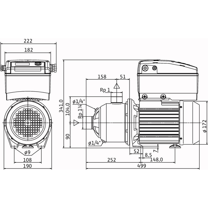 Поверхностный насос Wilo MHIE 404N-1/E/3-2-2G