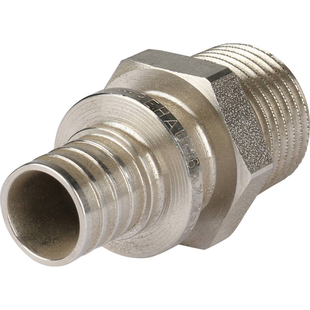 REHAU RAUTITAN Переходник из нержавеющей стали с наружной резьбой 16 - R 1/2