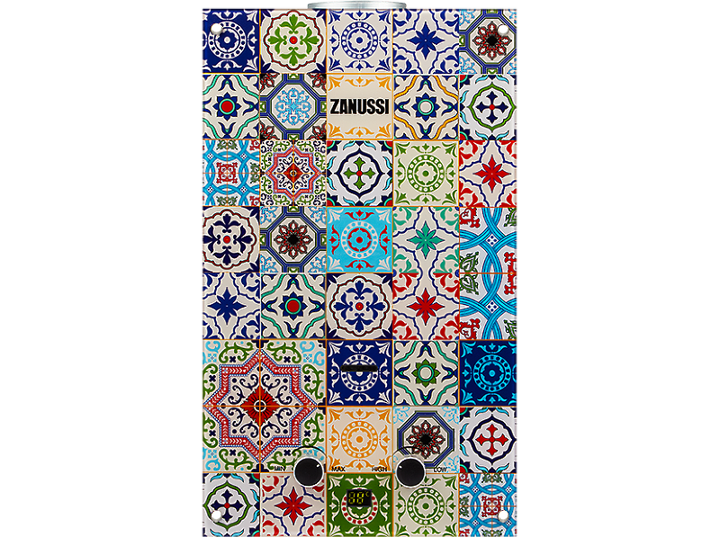 Проточный газовый водонагреватель ZANUSSI GWH 10 Fonte Glass Fregio
