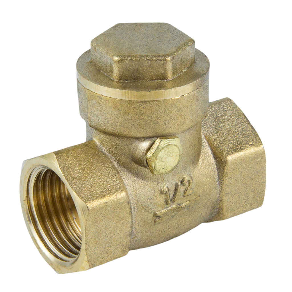 Клапан обратный Aquasfera 3003 Ду40 Ру25 1 1/2" ВР поворотный (заслонка латунь)