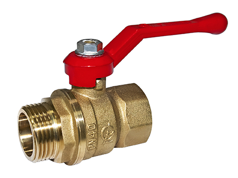 Кран шаровой ГАЛЛОП Стандарт 221 Ду25 Ру40 ВР/НР полнопроходной (рычаг красный)