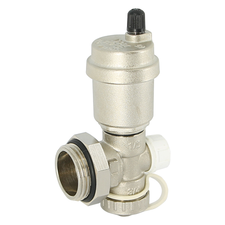 Дренажная группа UNI-FITT 1" Н для коллекторных групп с автоматическим воздухоотводчиком (никель)