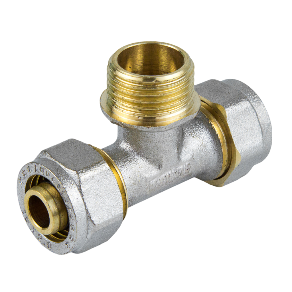 Тройник Aquasfera 7014 МП Дн16х1/2" х16 НР/обжим ГОСТ 32415-2013