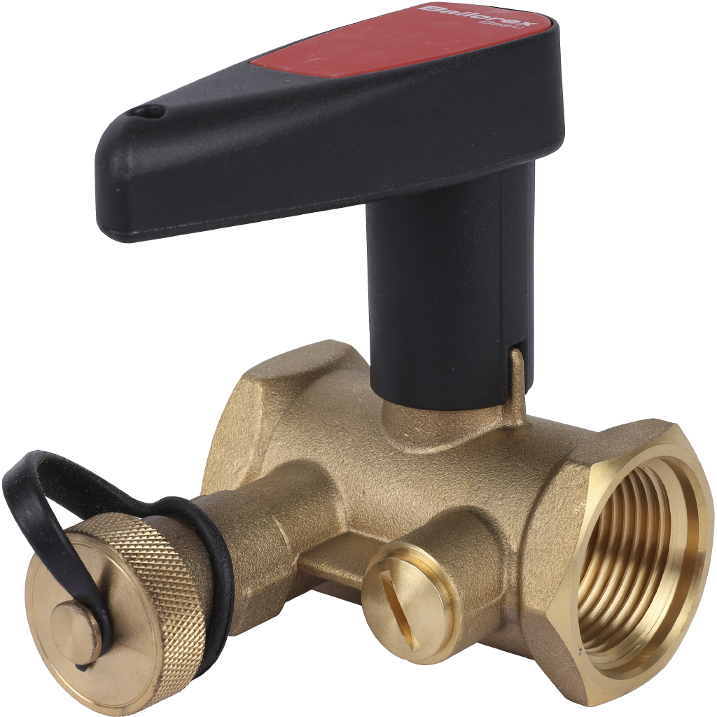 Запорный клапан BROEN Basic DN 25 PN 25 Kvs=7,4 м3/ч ручной резьбовой с дренажем 45490000-001003