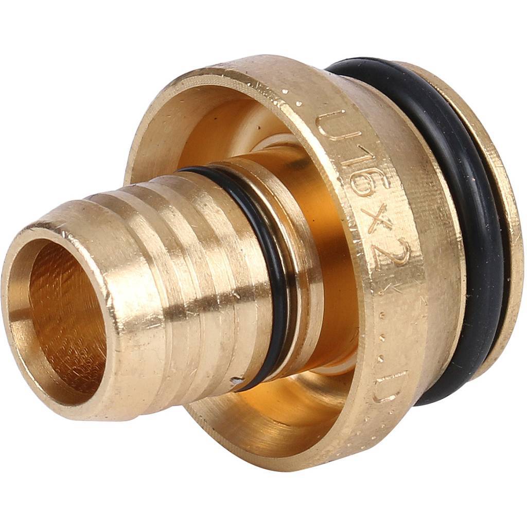 Uponor FLEX-X зажимной адаптер из покрытой латуни PE-X 16X1,8/2,0-3/4"ВР Евроконус