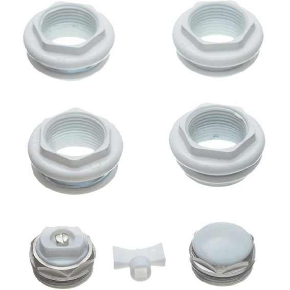 Монтажный комплект STOUT универсальный для подключения радиатора 1/2" RAL 9016