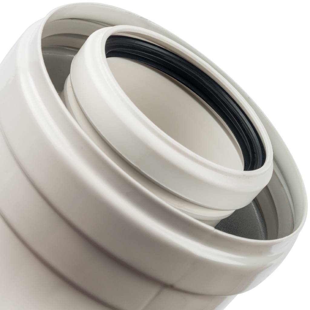 Угол STOUT 45° DN60/100 м/п конденсац. PP-FE