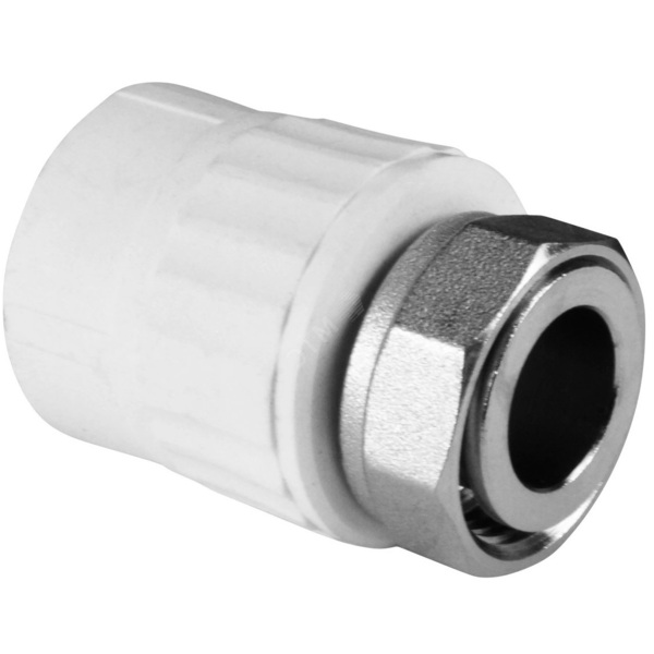 Муфта комбинированная VALFEX PP-R Dn25х1" с накидной гайкой (белый)