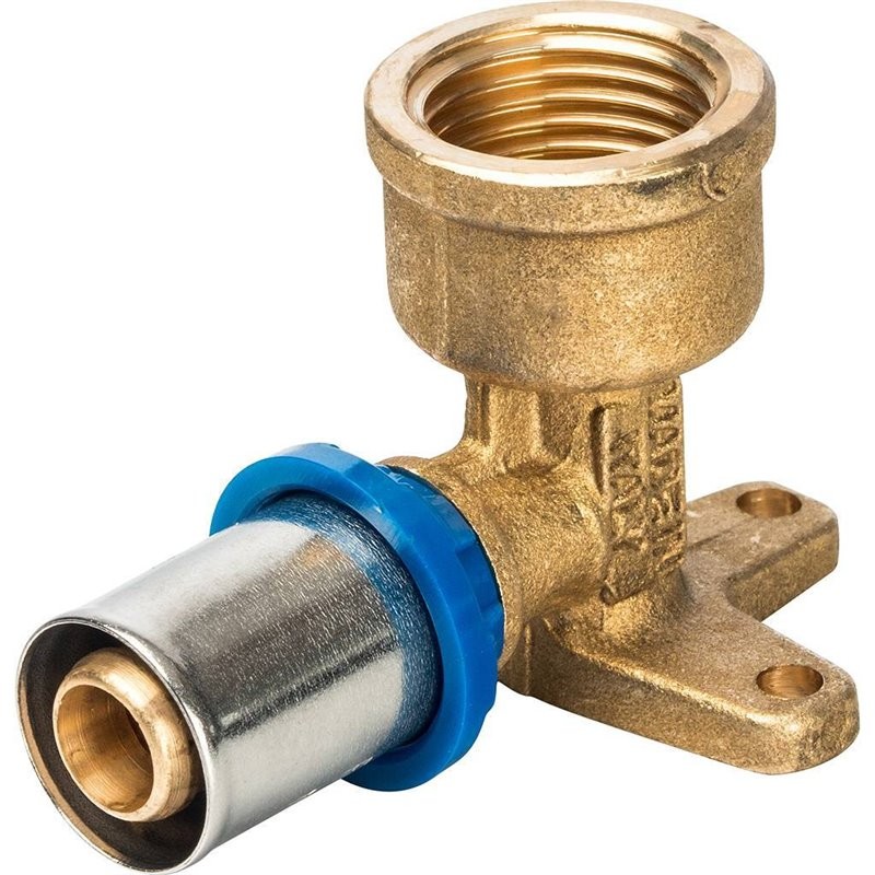 Угольник 90° Prandelli Multyrama 16х2,0х1/2" ВР  с креплением профиль H, TH, U для металлопластиковы