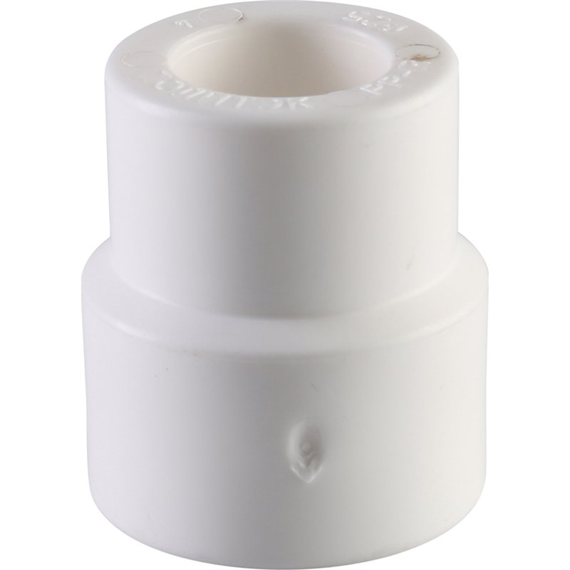 Муфта переходная Политэк 25х20 внутренняя/наружная для полипропиленовых труб (сварка) белая