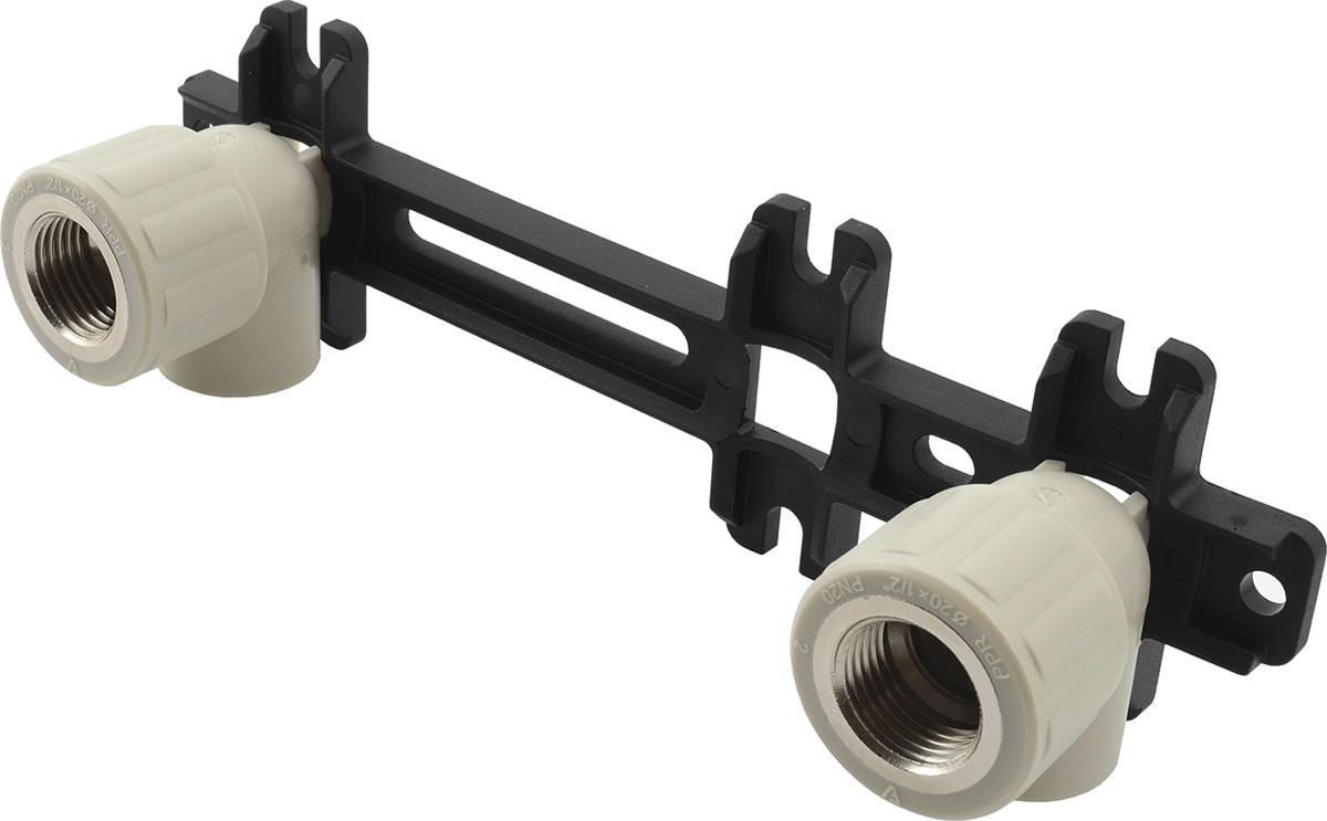Угольник настенный AlcaPipe PPR 20x1/2" PPR  двойной для смесителя (100/150) AB255020012