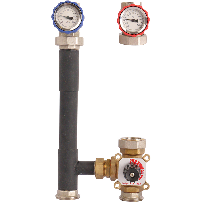 Насосная группа ROMMER с 3-х ходовым приводным смесителем 1" без насоса