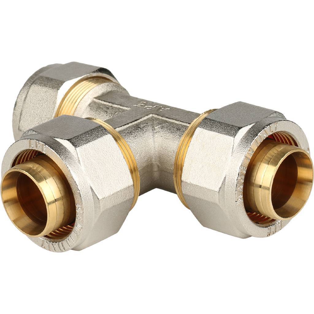 Тройник STOUT 32 равнопроходный для металлопластиковых труб (винтовой)