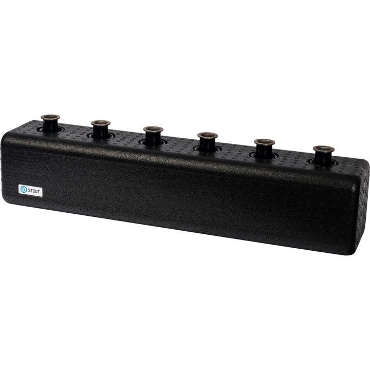 STOUT Стальной распределительный коллектор 3 отопительных контура с гидравлическим разделителем DN25