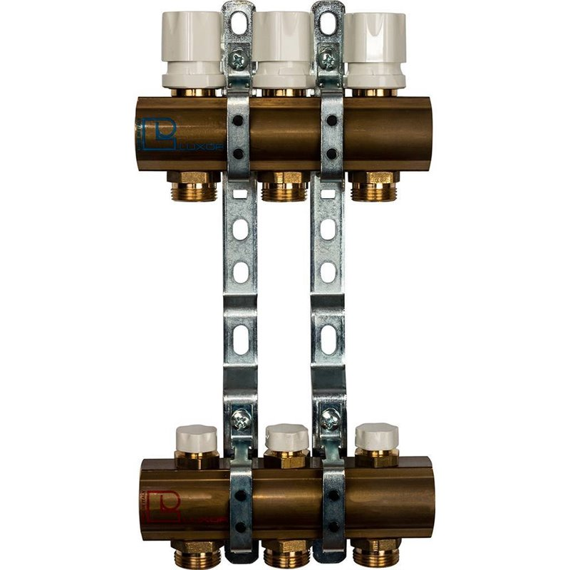 Коллекторная группа Luxor CD 468/3 1х3/4ЕК 3 контура с регулирующими вентилями