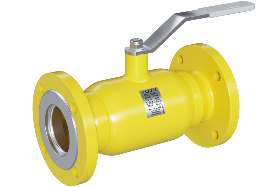 Кран шаровой LD КШ.Ц.Ф.GAS DN50 PN40 фланцевый полнопроходной