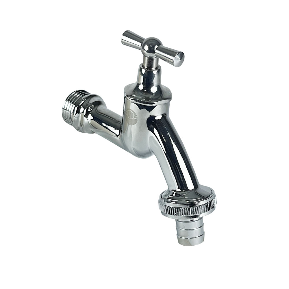 Вентиль Valfex 1/2" со штуцером водоразборный (ручка-бабочка) никелированный