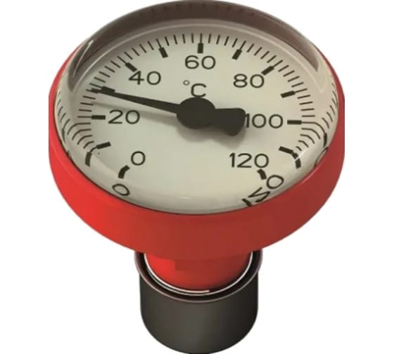Термометр Giacomini R540F 120°С для рукояток шаровых кранов R749F (красный)