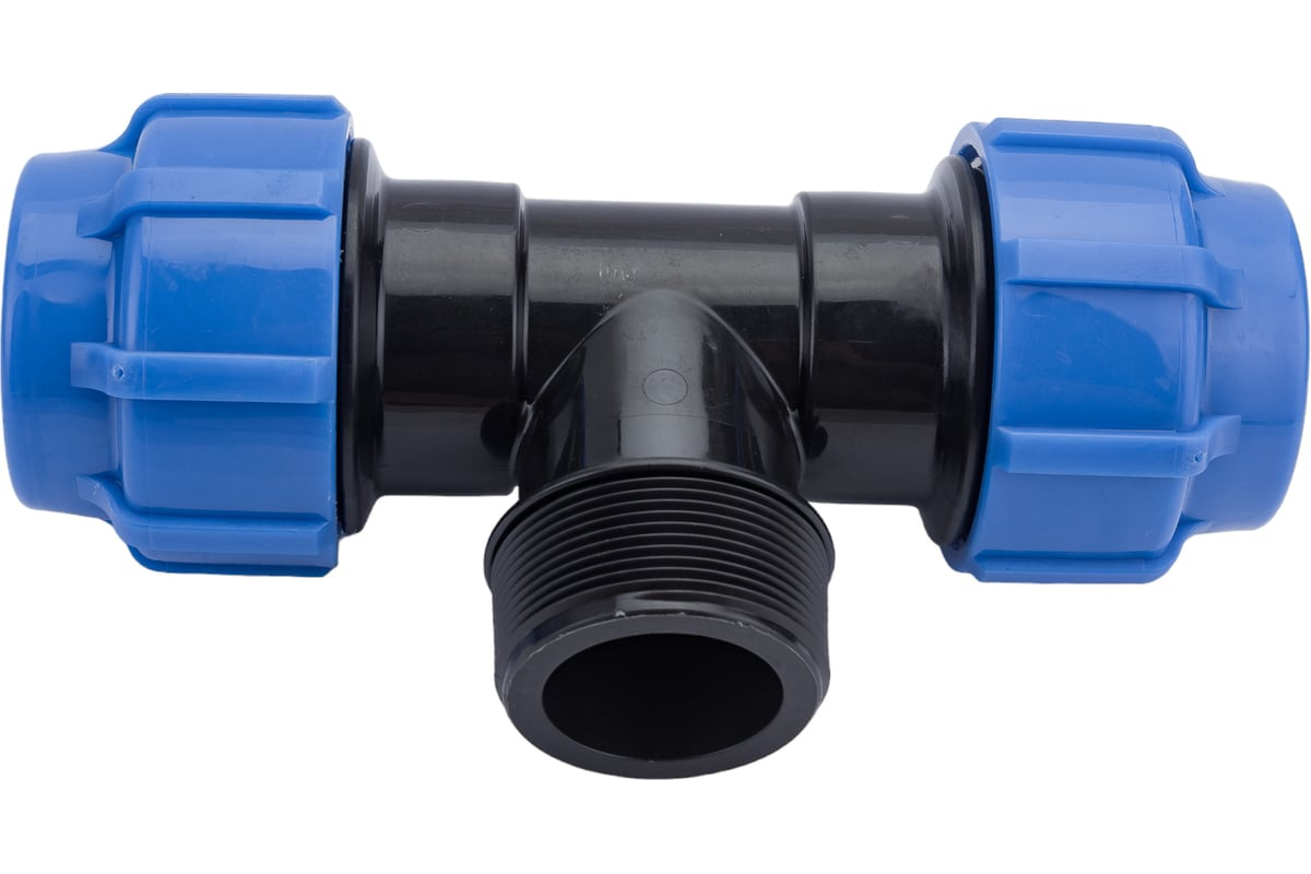 Тройник компрессионный ТПК-АКВА ПЭ Дн50х2"х50 НР