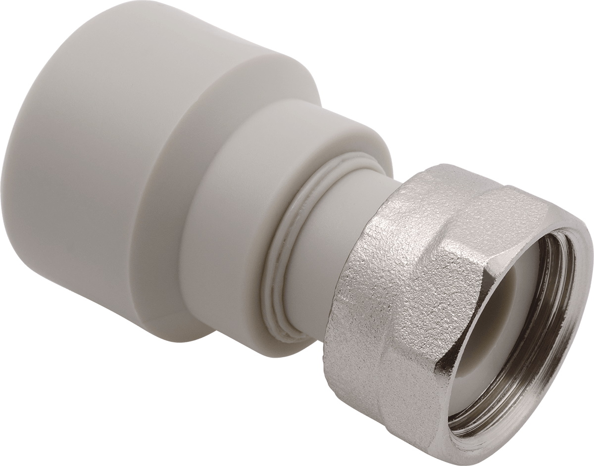 Патрубок AlcaPipe PPR CN 32x1" с накидной гайкой пл. шток AB226032001