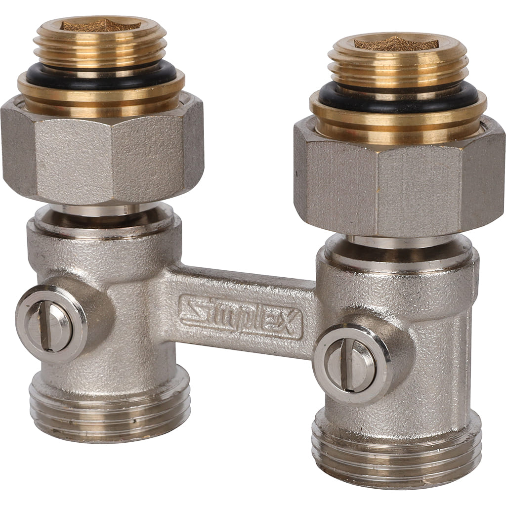 Узел нижнего подключения Simplex Standart Line D1/50 1/2"х3/4" прямой с ниппелями