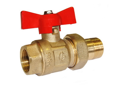 Кран шаровой ГАЛЛОП Крепыш 332 Ду15 Ру16 ВР/американка полнопроходной (бабочка красная)