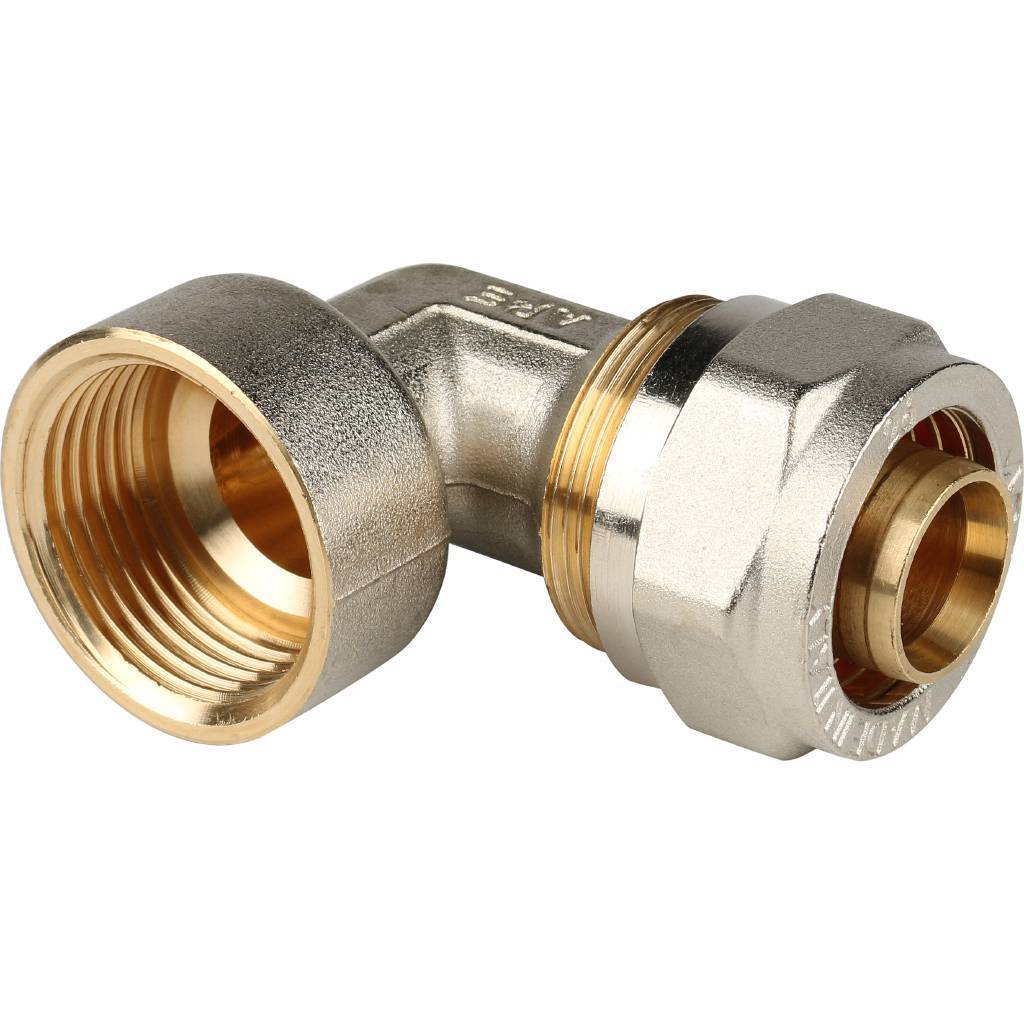 Угольник-переходник STOUT 1"x26 с внутренней резьбой для металлопластиковых труб (винтовой)