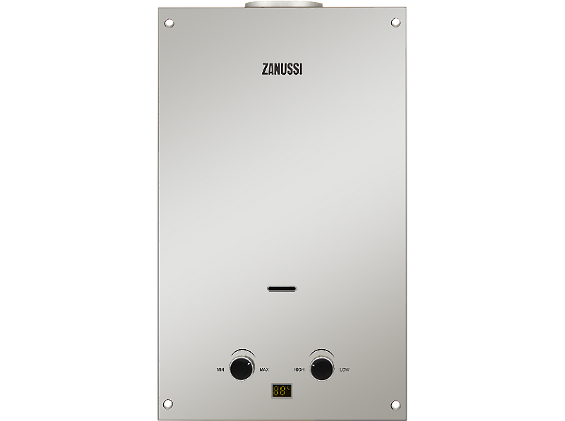 Проточный газовый водонагреватель ZANUSSI GWH 10 Fonte Glass Mirror