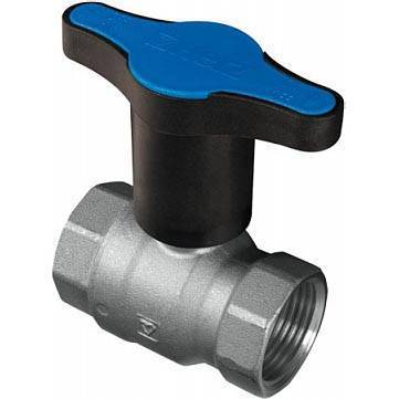 Кран шаровой HERZ 1 1/2" ВР-ВР PN 25 с полимерной рукояткой (цвет рукоятки - синий)