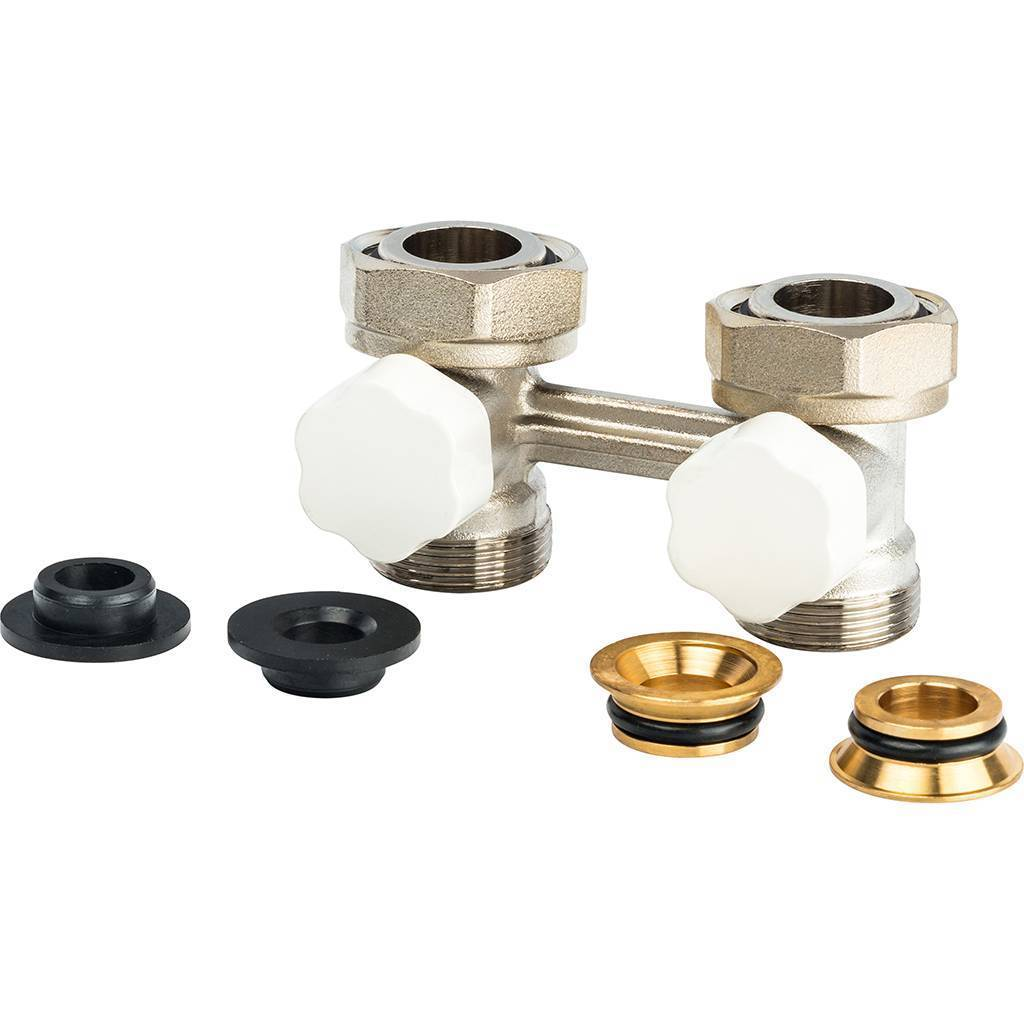 Узел нижнего подключения LUXOR M 175 3/4"x М24x19 для двухтрубной системы прямой