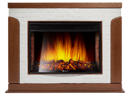 Портал Firelight Prestigio 30 (камень белый, шпон дуб)