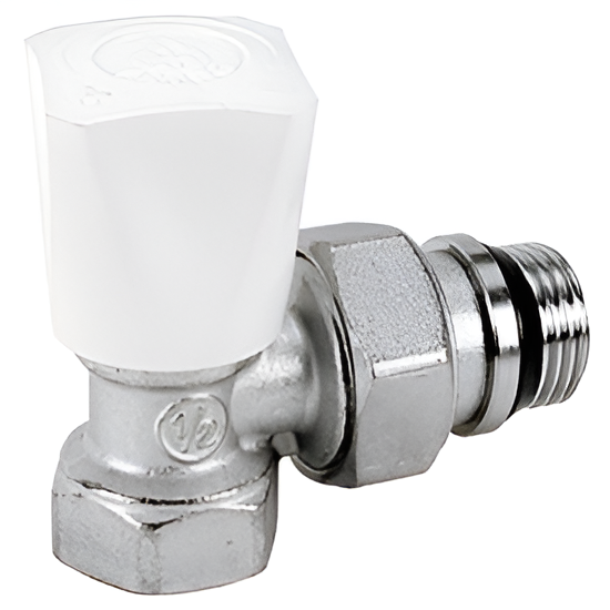 Клапан терморегулирующий Giacomini R705A Ду15 Ру16 ВР ручной угловой компактный