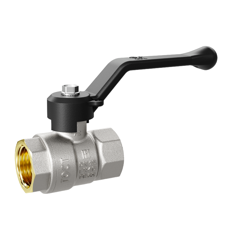 Кран шаровой LD Pride Ду32 Ру25 ВР (рычаг черный) никель