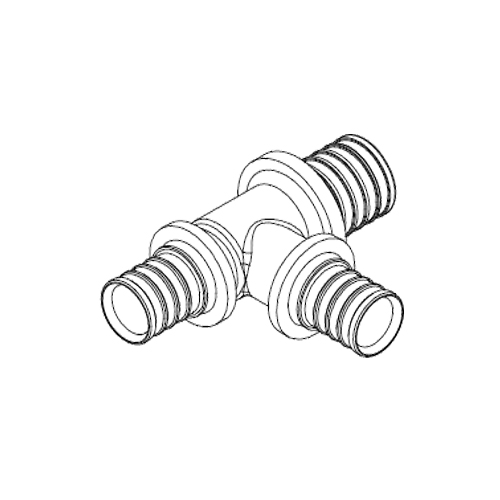 Тройник РЕХАУ MX 25х20х20 с уменьшенным боковым и торцевым проходами (DZR латунь)