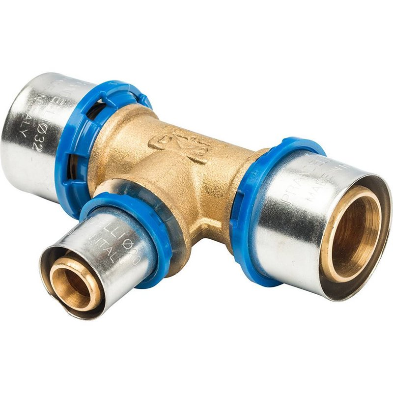 Тройник переходной Prandelli Multyrama 32.3х20,3х32.3 профиль H, TH, U для металлопластиковых труб