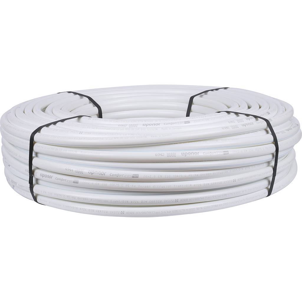 Труба Uponor Comfort Pipe Plus PN6 20х2,0 (бухта 120 метров) белая