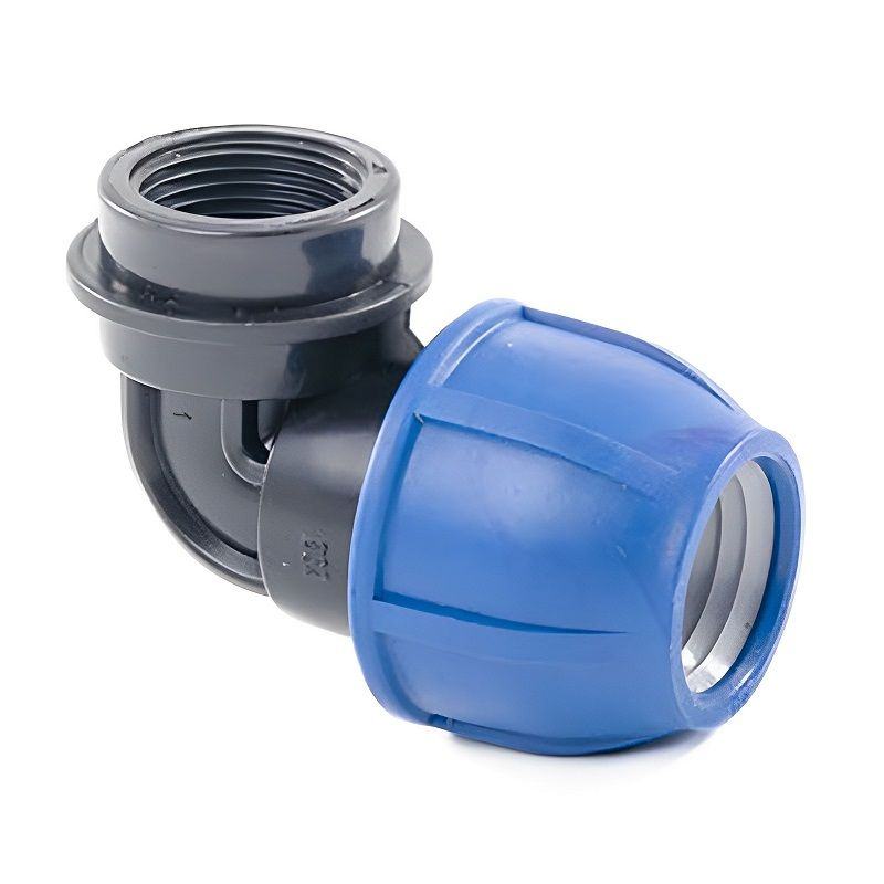 Отвод компрессионный РосТурПласт ПЭ Дн25х1"х90° ВР Ру16