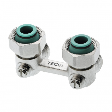 Узел нижнего подключения TECE 3/4х3/4 Евроконус угловой запорный