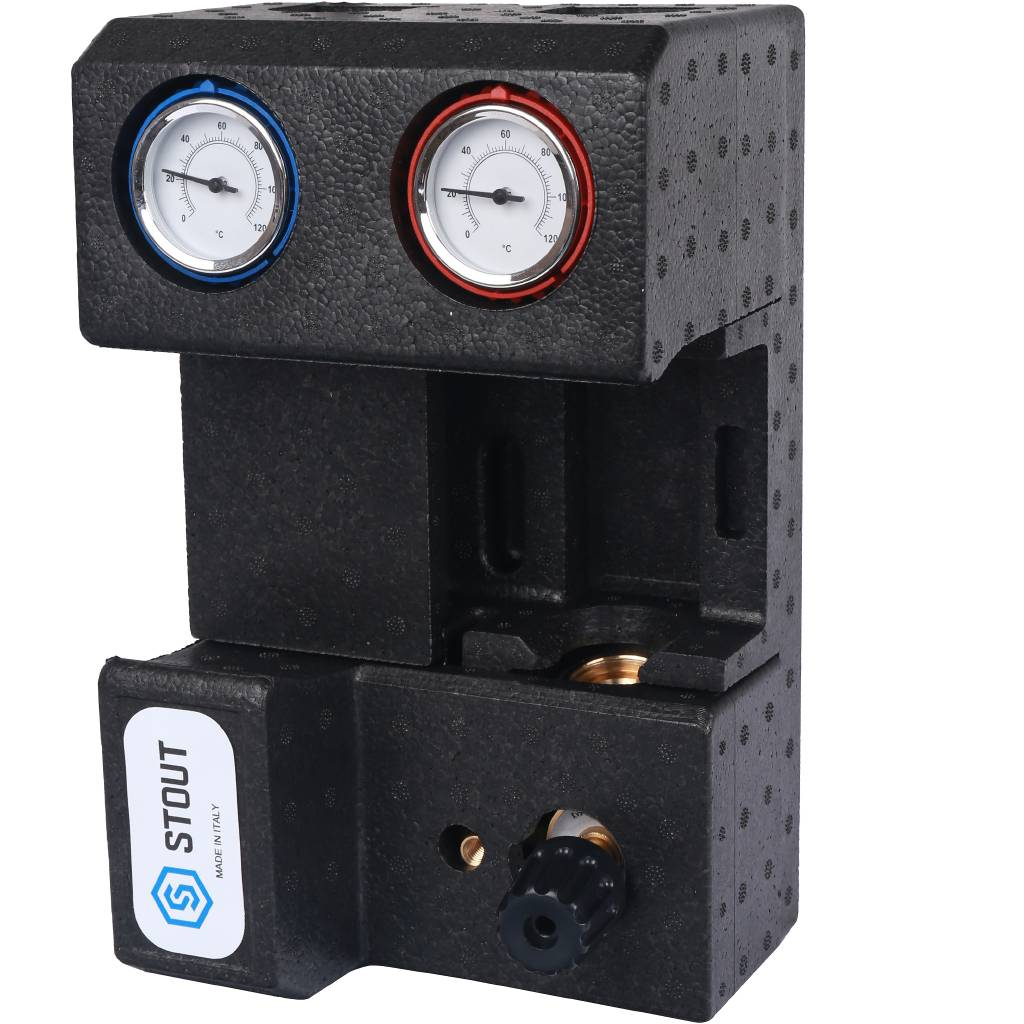 Насосная группа STOUT с 3-х ходовым приводным смесителем 3/4" без насоса