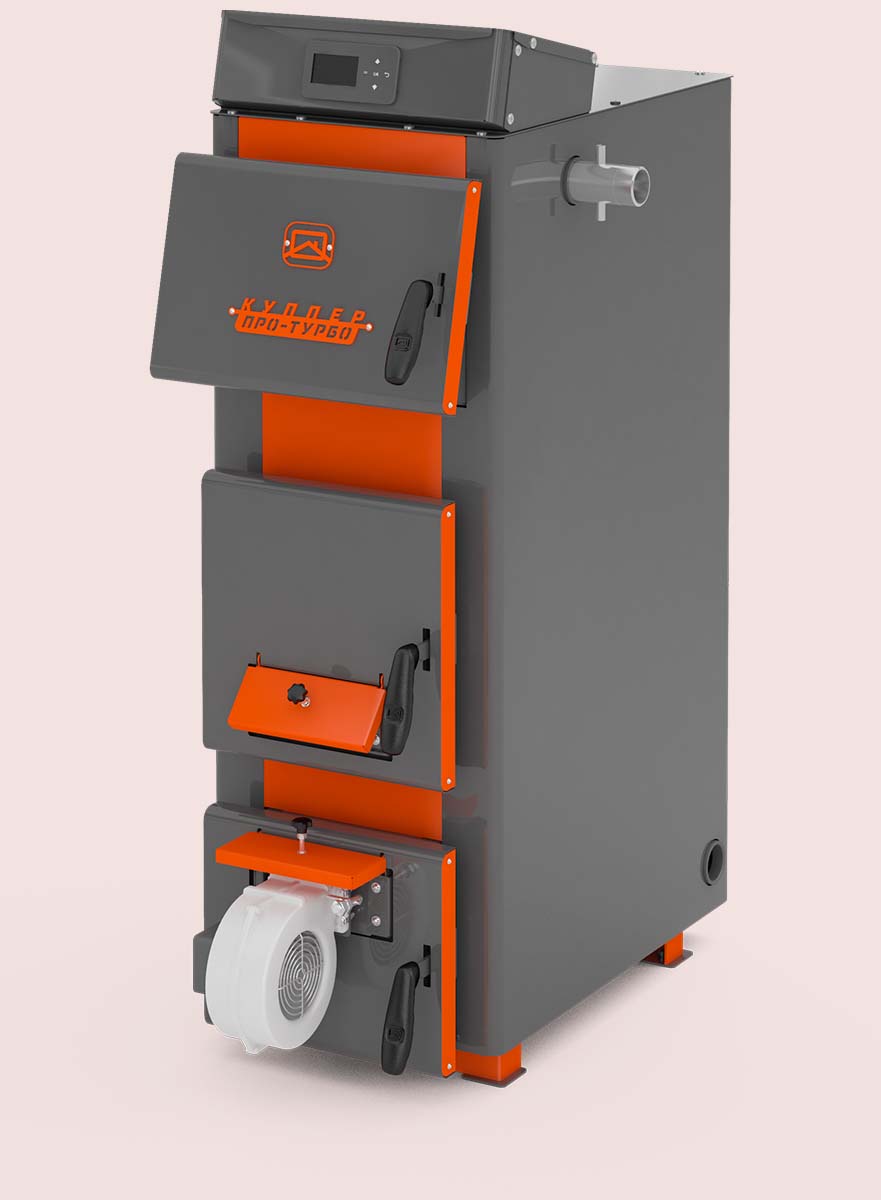 Напольный твердотопливный котел Теплодар КУППЕР ПРО ТУРБО-28
