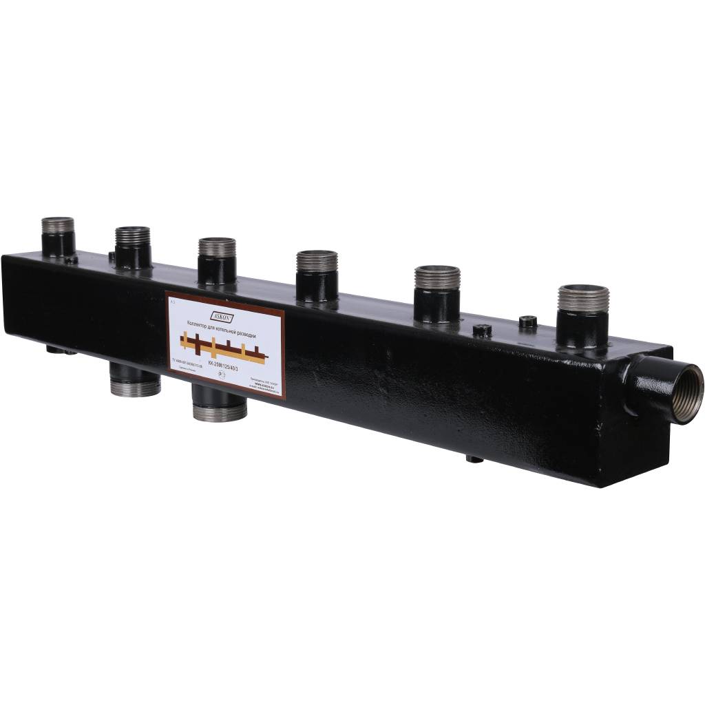 Распределительный коллектор Askon СТАНДАРТ КК-25М/125/40/3 на 3 контура (до 90 кВт)