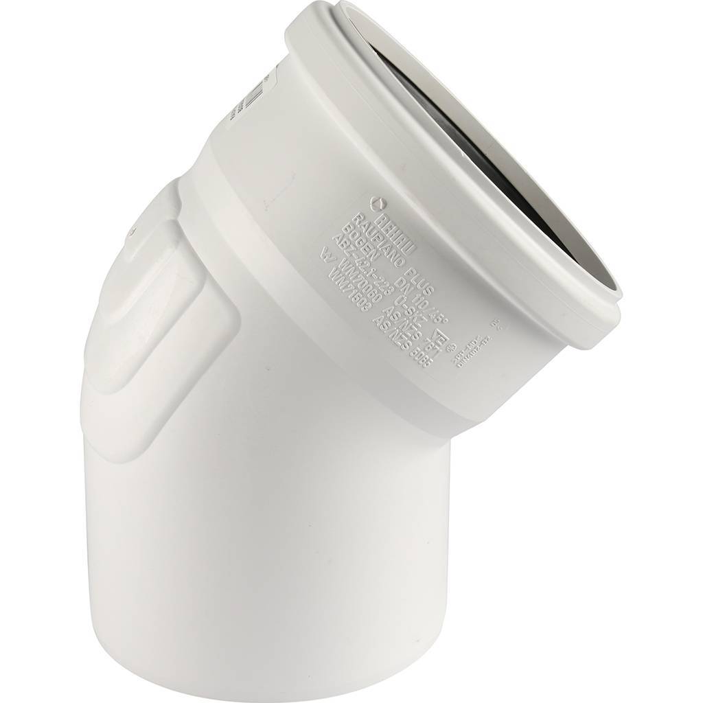 REHAU RAUPIANO PLUS Отвод диаметром 110 на 45°