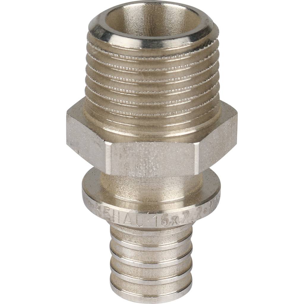 REHAU RAUTITAN Переходник из нержавеющей стали с наружной резьбой 16 - R 1/2