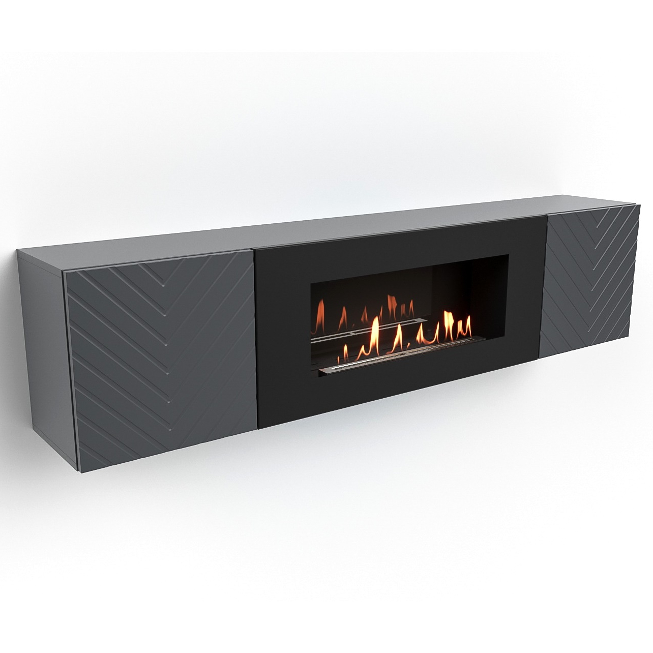 Тумба с биокамином Firelight BFP-P1700V (графит)